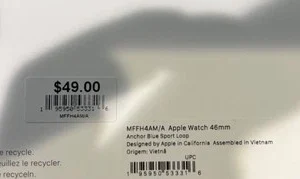 Apple Watch 46mm Anchor Blue Sport Loop Wristband
