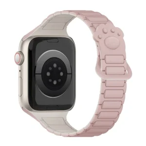 For Apple Watch Silicone Band Magnetic Clasp Waterproof Adj Wristband Multi-Gen