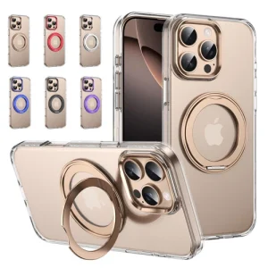 Shockproof Clear Case Ring Stand Mag Safe Cover For iPhone 16 Pro Max 15 14 13